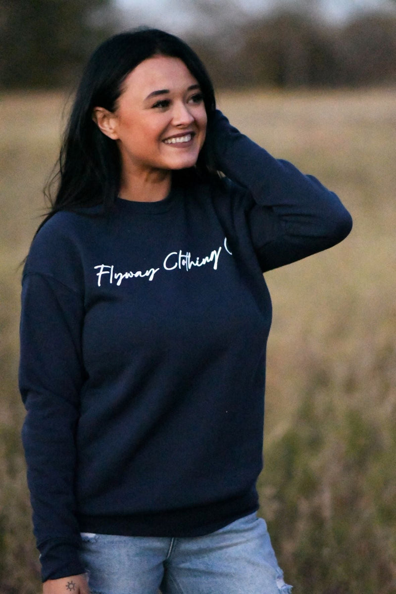 Women's Flyway Clothing Company Navy Sweatshirt