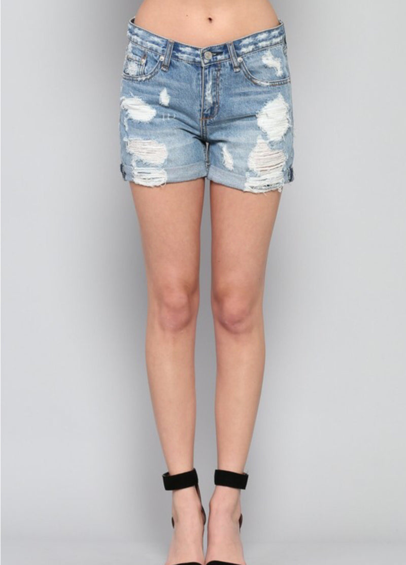 Mean a Girls Distressed Shorts