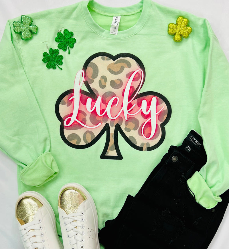 Neon Lucky Mint Sweatshirt