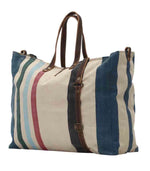Color Stripped Weekender Tote Bag