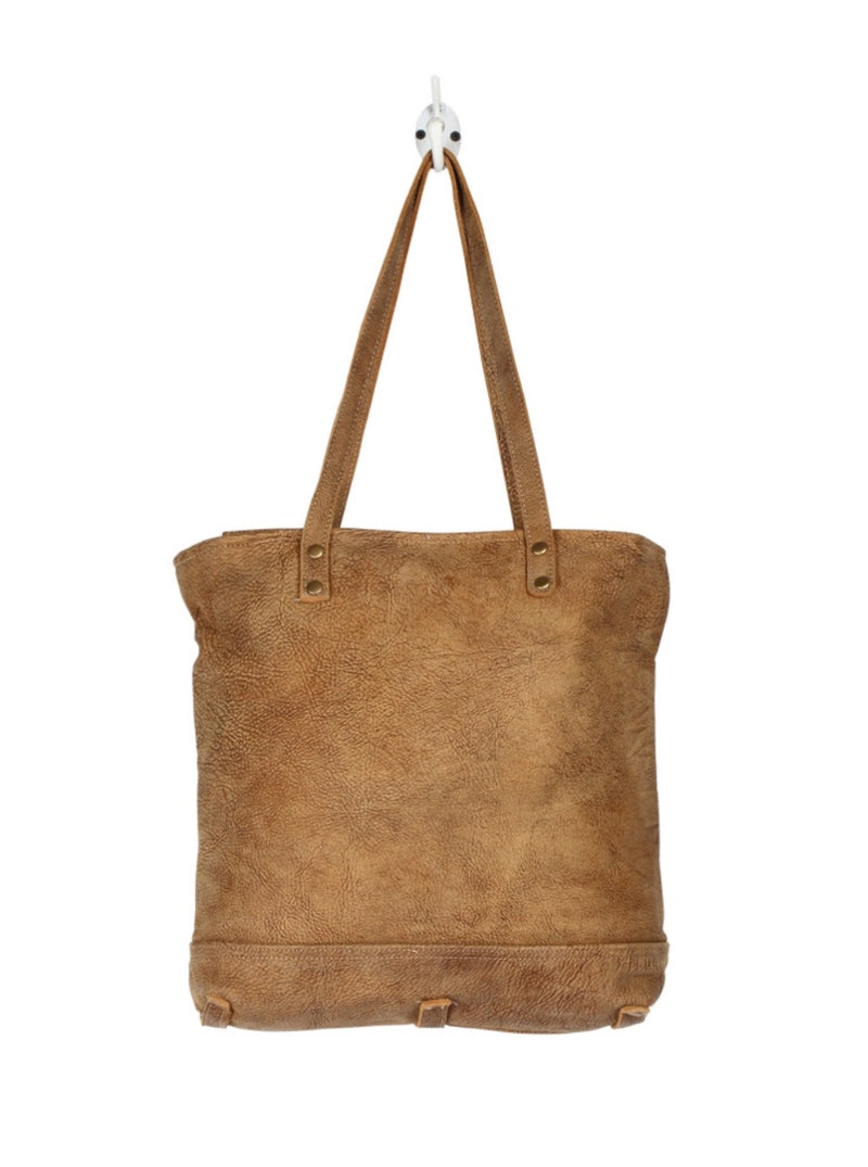 Hazel Opulence Leather and Hairon Bag
